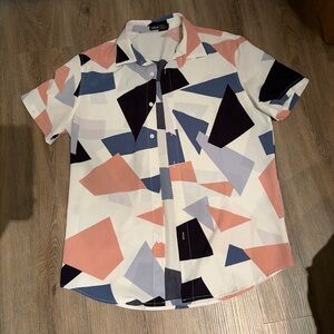 Men’s abstract pattern button up